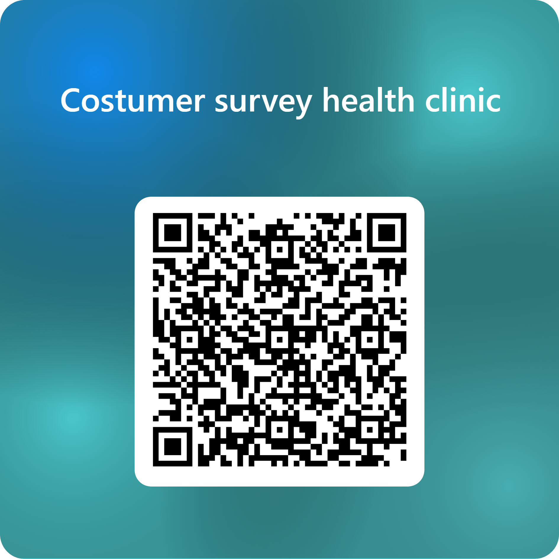 QRCode for Costumer survey health clinic