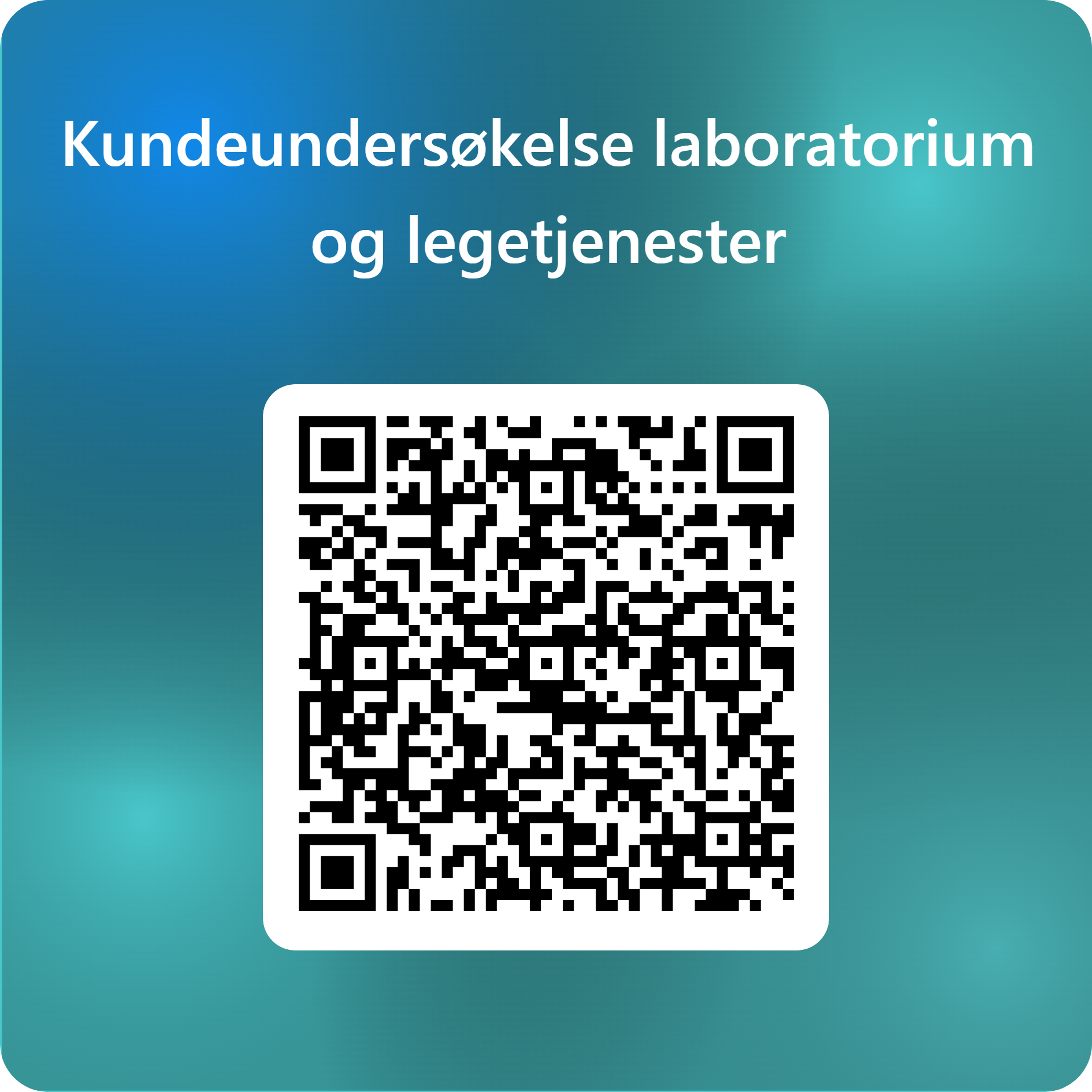 QRCode for Kundeundersøkelse laboratorium og legetjenester